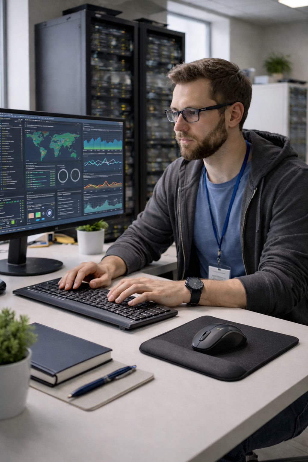 Itoras IT-Experte beim Arbeiten